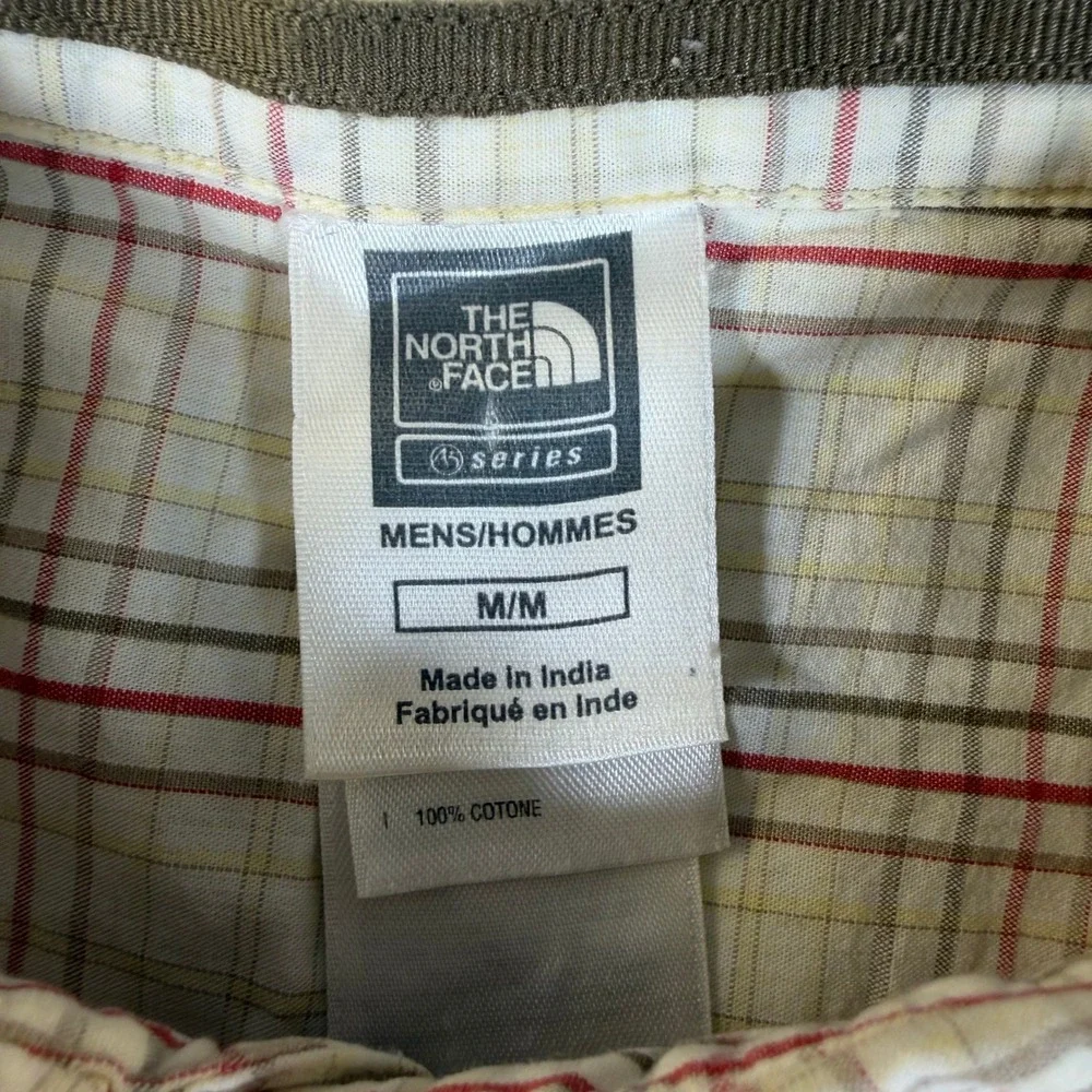 The North Face A5 Series Mens Medium Short Sleeve Plaid Button Down Shirt #3315